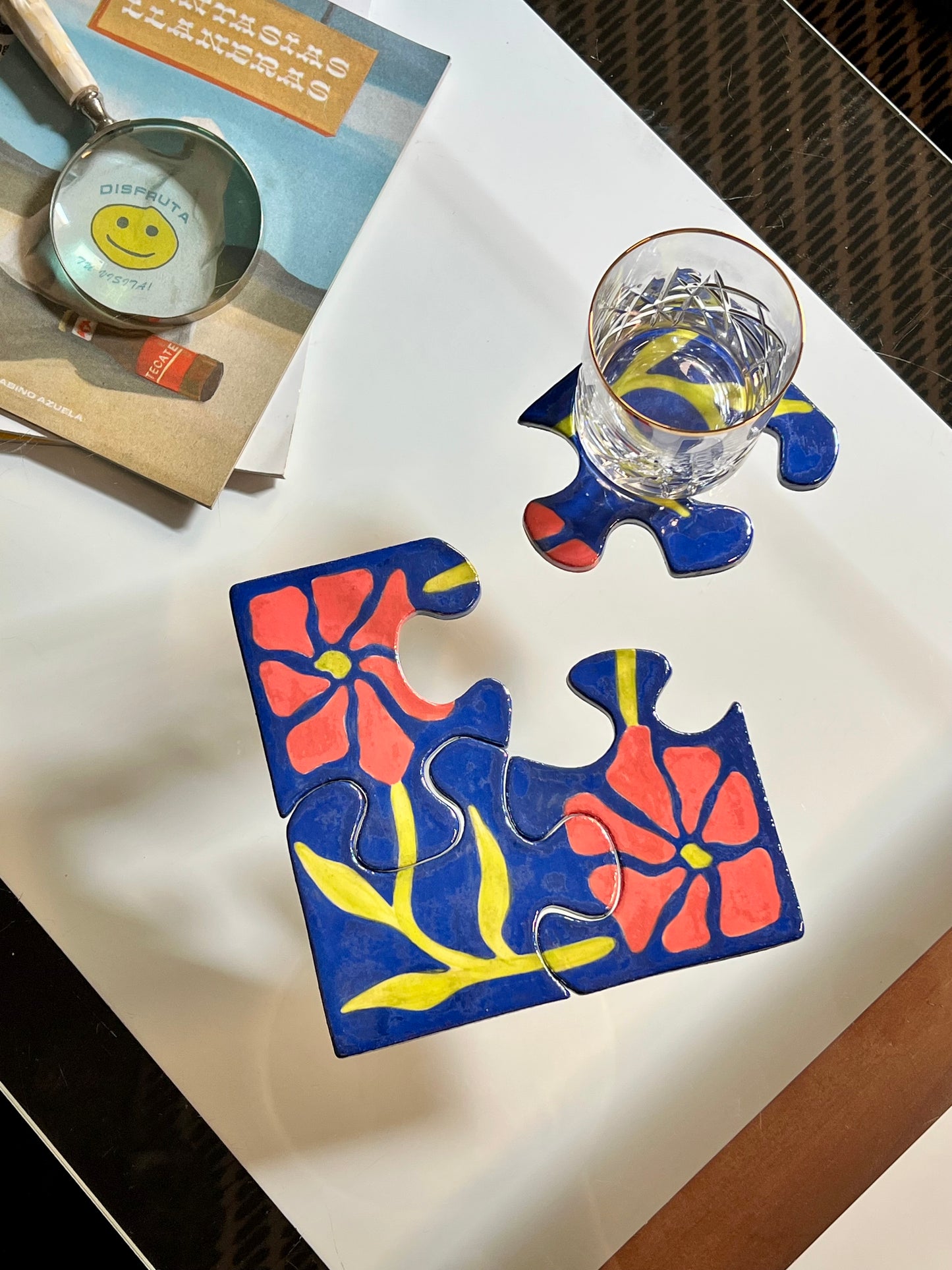 Flower Puzzle Coasters